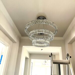 Chandelier Lighting Installation By A Licensed Houston Electrician - Logo Electrical Services