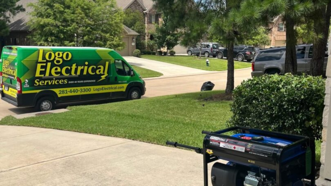 Generator and electrical service van.