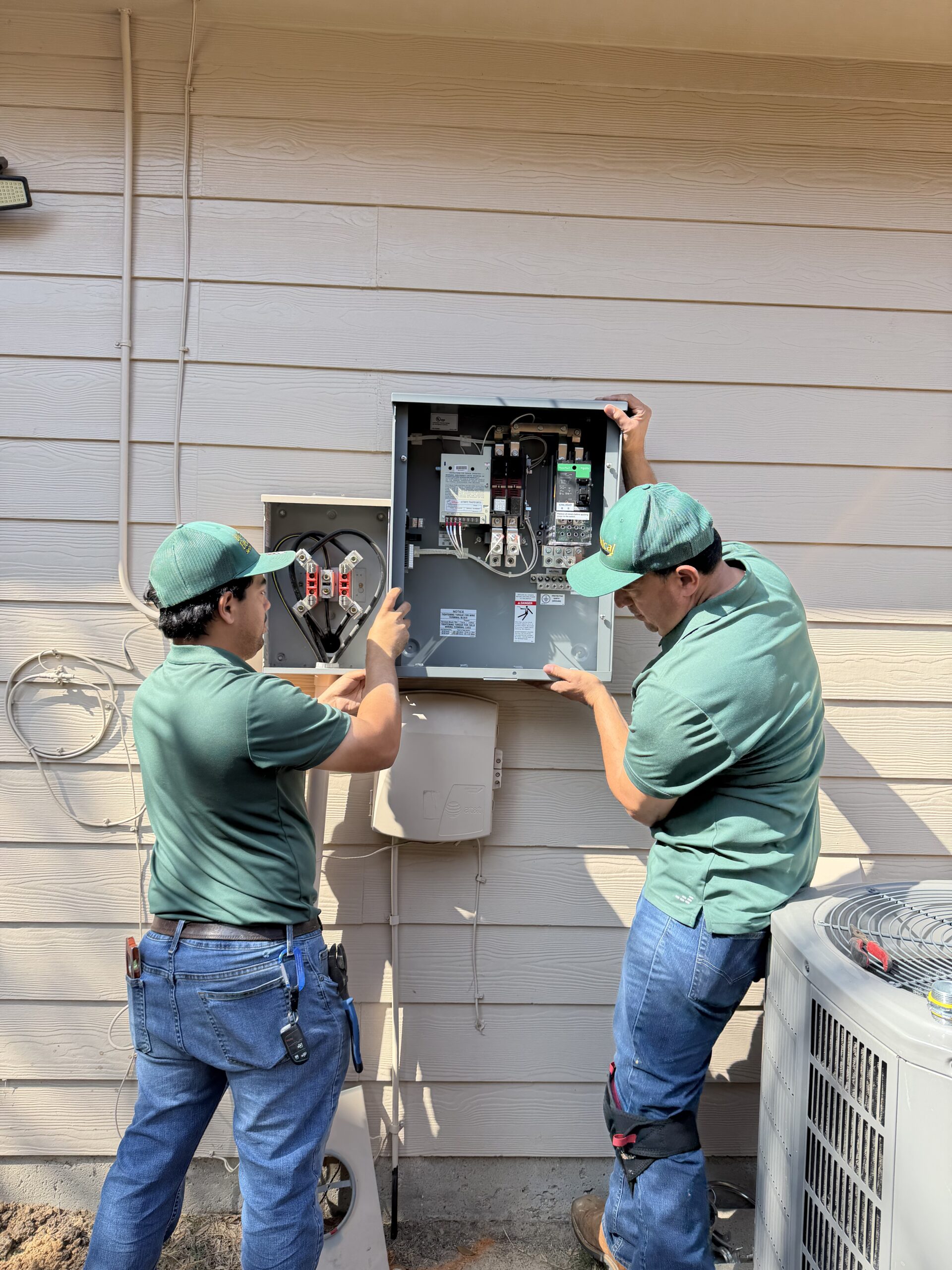 IMG_0041 Electrician inspecting residential electrical panel in Magnolia TX