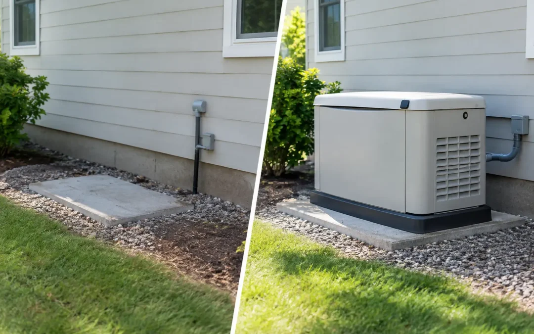 Generator Installation Before and After Example